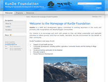 Tablet Screenshot of kundefoundation.org